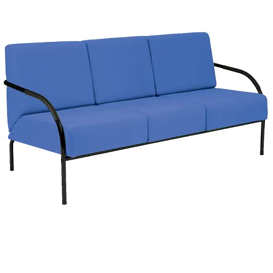 SPA 3 černý lak, koženka AN 067 - koženka nebeská modrá